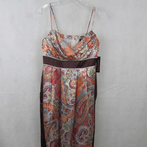 TeezMe Strap Dress Size 13 Multi Color Sash Floral - Picture 3 of 8